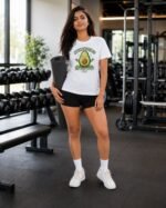 Avocadon’t Stress Wellness Graphic T-Shirt - White - Image 3