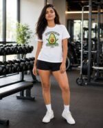 Avocadon’t Stress Wellness Graphic T-Shirt - White - Image 4