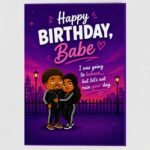 Happy Birthday, Babe – Funny Romantic Birthday Card for Partner - Image 2