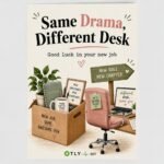 Same Drama, Different Desk – New Job Greeting Card - Image 2