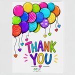 Thank You Balloons Greeting Card - Image 2
