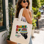 OTLY 869 Summer Sun In… Cotton Tote Bag