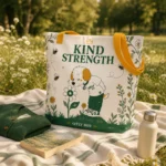 Kind Strength - Large All-Over Print Tote Bag with Pocket - Image 8