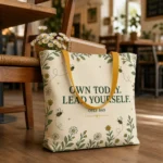 Kind Strength - Large All-Over Print Tote Bag with Pocket - Image 7