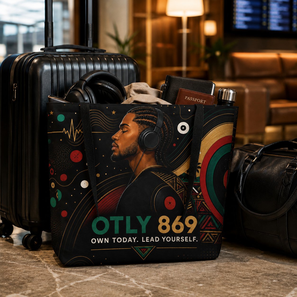 9 - Own Your Rhythm OTLY 869 Riddim Large Tote Bag - Image 1