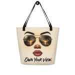 Own Your View — Large All-Over Print Tote Bag with Pocket - Image 6