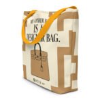 My Other Bag Is a Designer Bag – Large All-Over Print Tote Bag with Pocket - Image 3