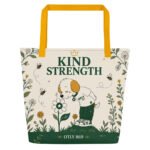 Kind Strength - Large All-Over Print Tote Bag with Pocket