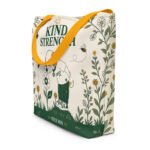 Kind Strength - Large All-Over Print Tote Bag with Pocket - Image 3