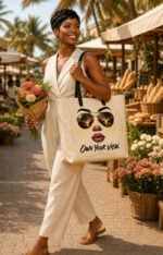 Own Your View — Large All-Over Print Tote Bag with Pocket - Image 2