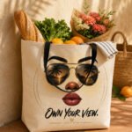 Own Your View — Large All-Over Print Tote Bag with Pocket
