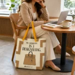 My Other Bag Is a Designer Bag – Large All-Over Print Tote Bag with Pocket - Image 5