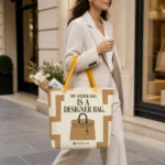 My Other Bag Is a Designer Bag – Large All-Over Print Tote Bag with Pocket - Image 6