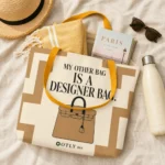 My Other Bag Is a Designer Bag – Large All-Over Print Tote Bag with Pocket - Image 7