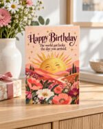 The World Got Lucky – Birthday Greeting Card