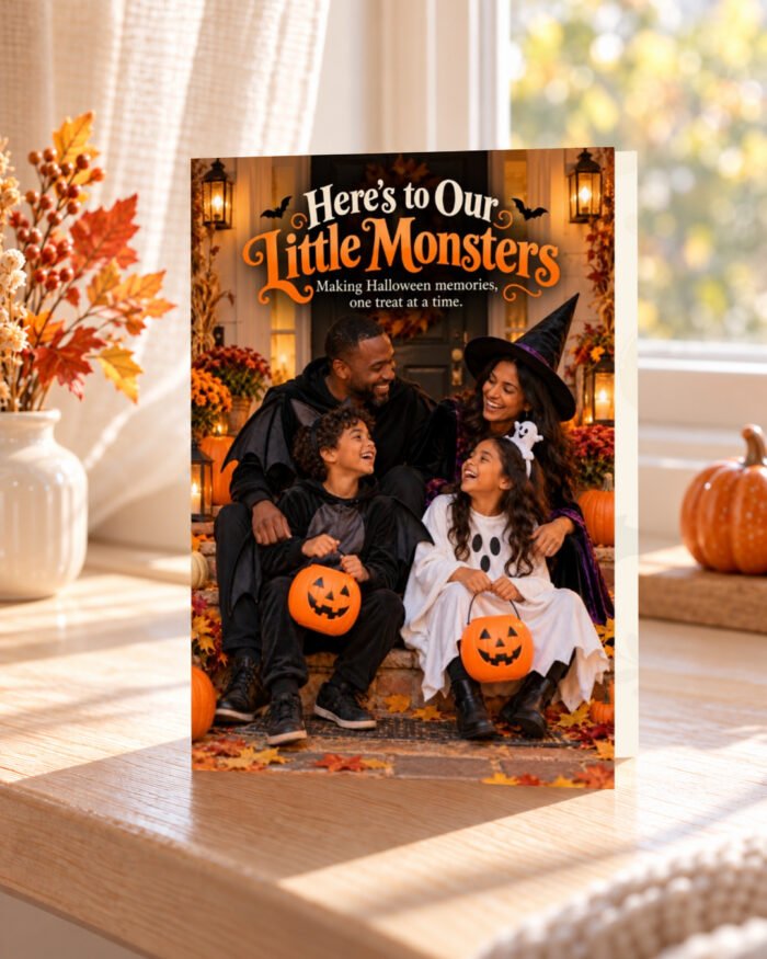 Here’s to Our Little Monsters – Halloween Greeting Card