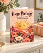 The World Got Lucky – Birthday Greeting Card - Image 2