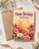 The World Got Lucky – Birthday Greeting Card - Image 3