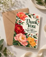 You Made a Bigger Difference – Thank You Greeting Card - Image 3