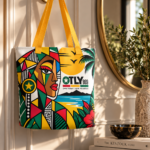 Good Vibes Large Tote Bag with Pocket