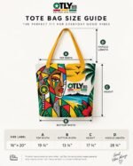 Good Vibes Large Tote Bag with Pocket - Image 10