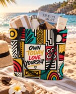 Own Today – Large All-Over Print Tote Bag with Pocket - Image 2