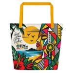 Good Vibes Large Tote Bag with Pocket - Image 5