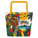 Good Vibes Large Tote Bag with Pocket - Image 7