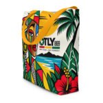 Good Vibes Large Tote Bag with Pocket - Image 4