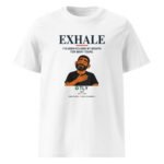 Exhale Inner Strength unisex t-shirt in White, front view